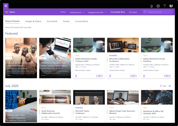 screenshot of Saketa Digital Workplace